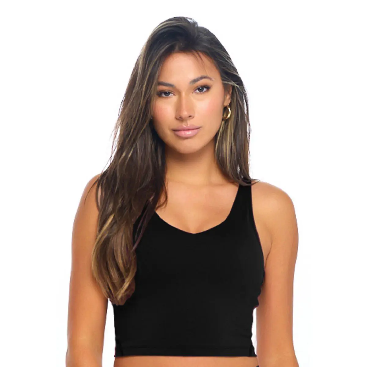 WOMEN'S LONGLINE WIREFREE PADDED MEDIUM SUPPORT SPORTS BRA (STYLE# 6150)