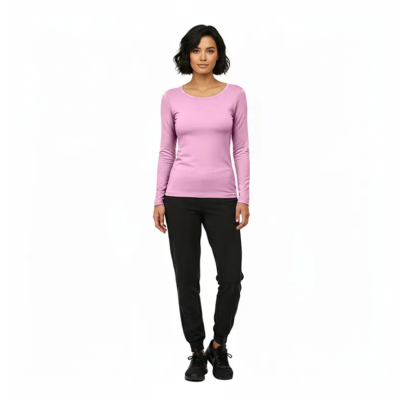 LONG SLEEVE UNDER SCRUB STRETCH CREW NECK T-SHIRT- SCRUB TOP(STYLE# 7160)