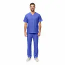 Classic Unisex 6 Pkt V-Neck Set (STYLE# 1010) - XS, CEIL BLUE