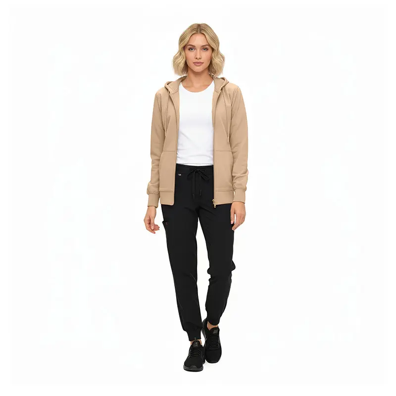 Women's Scrub Jacket Hoodie – Lightweight Zip Up Nursing Jacket, Stretch Medical Uniform Jacket for Women (STYLE 4301JKT)